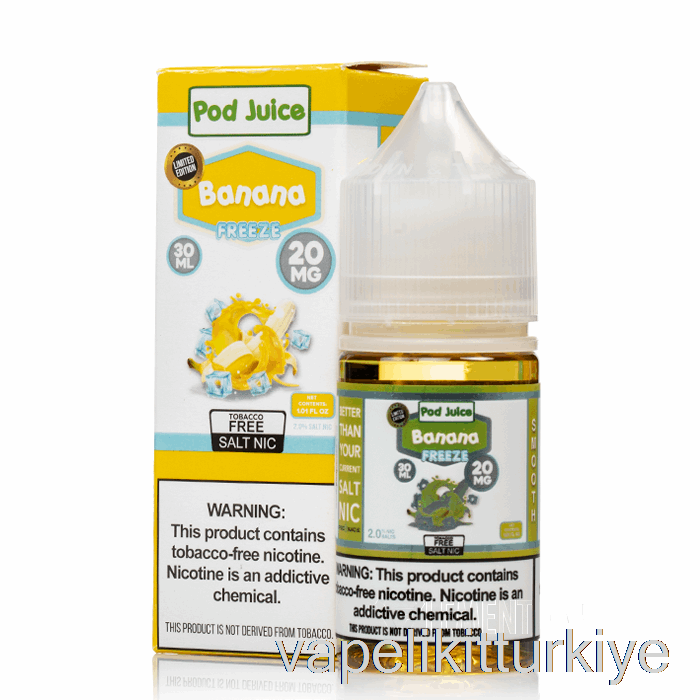 Vape Türkiye Frozen Muz - Bakla Suyu - 30ml 35mg